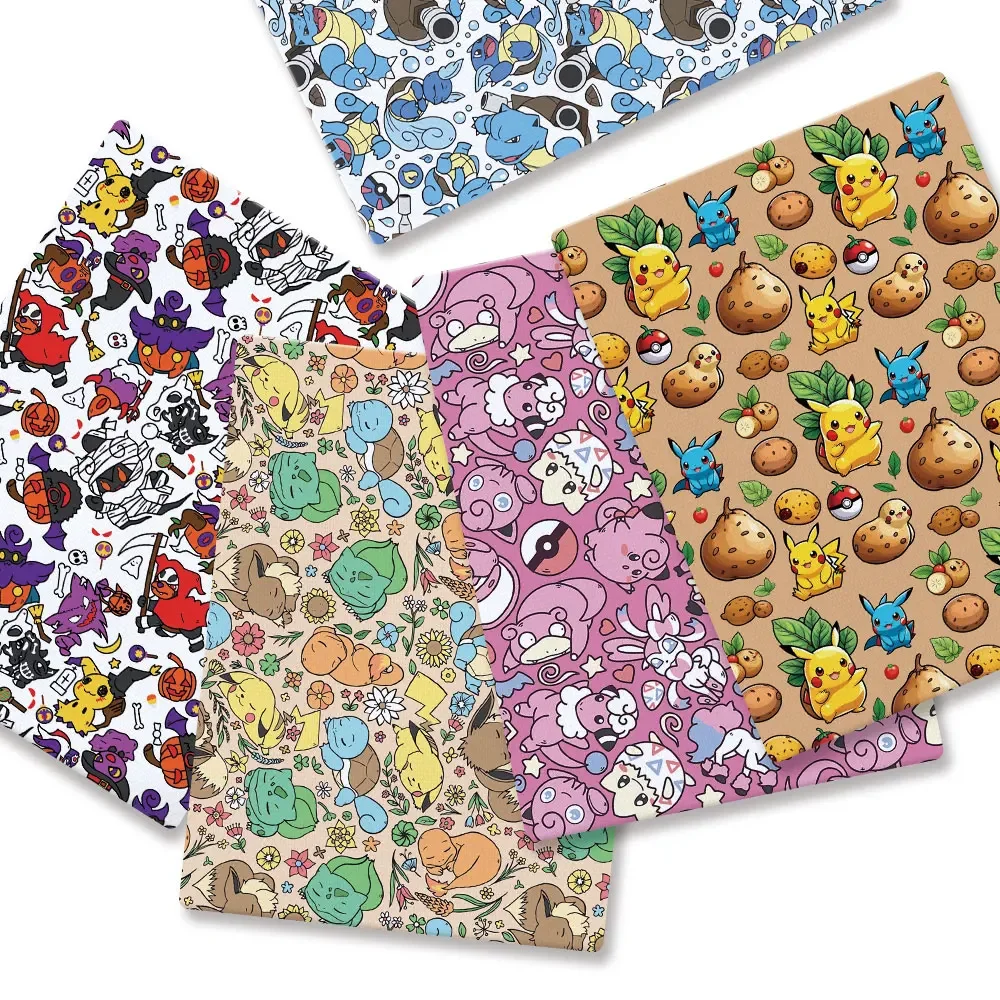 Baby Clothing Items - Pokemon Cartoon Fabric140*50cm Handmade Sewing Patchwork