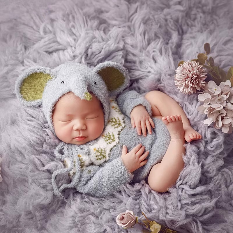 Baby Clothing Elephant - Newborn Photography Props Cute Elephant Backdrop