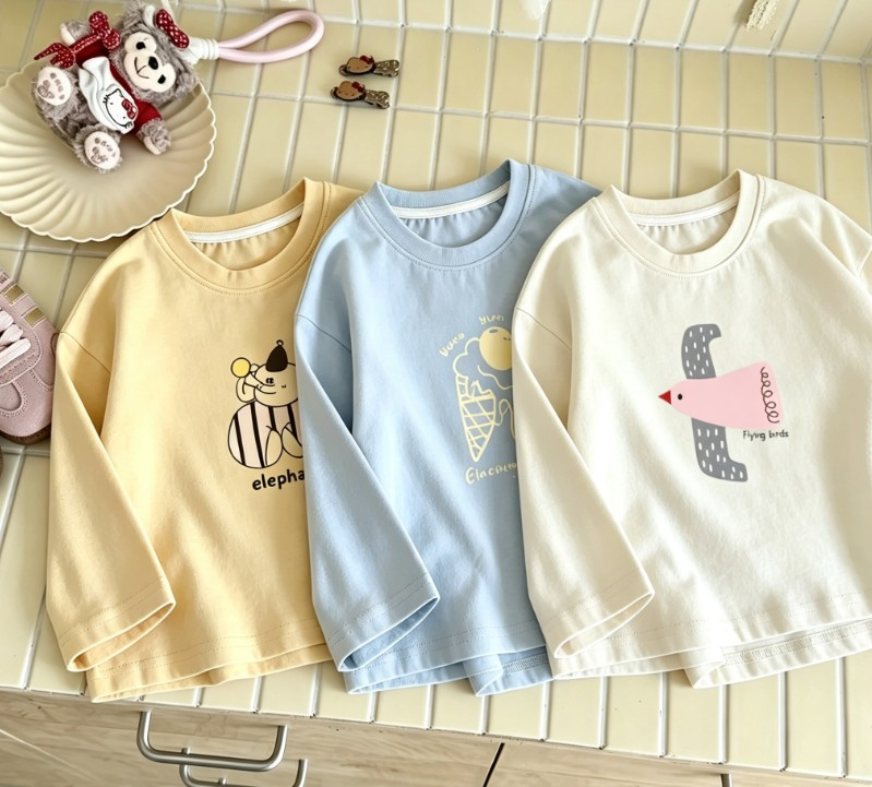 Baby Clothing Elephant - Infant Cartoon Elephant Ice Cream Bird