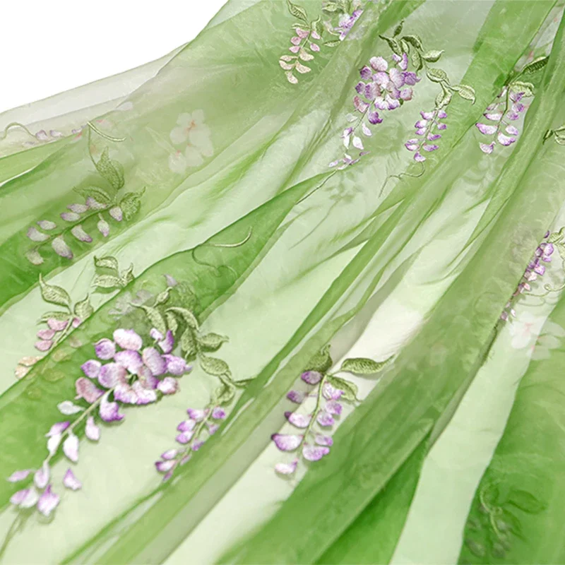 Baby Clothing In Summer - Wisteria Embroidery Fabric DIY Hanfu Ancient