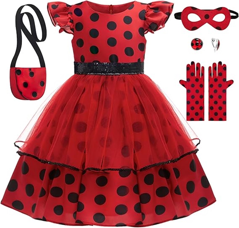 Girls Cosplay Costume Polka Do - огляд і ціна Baby Clothing Sizes