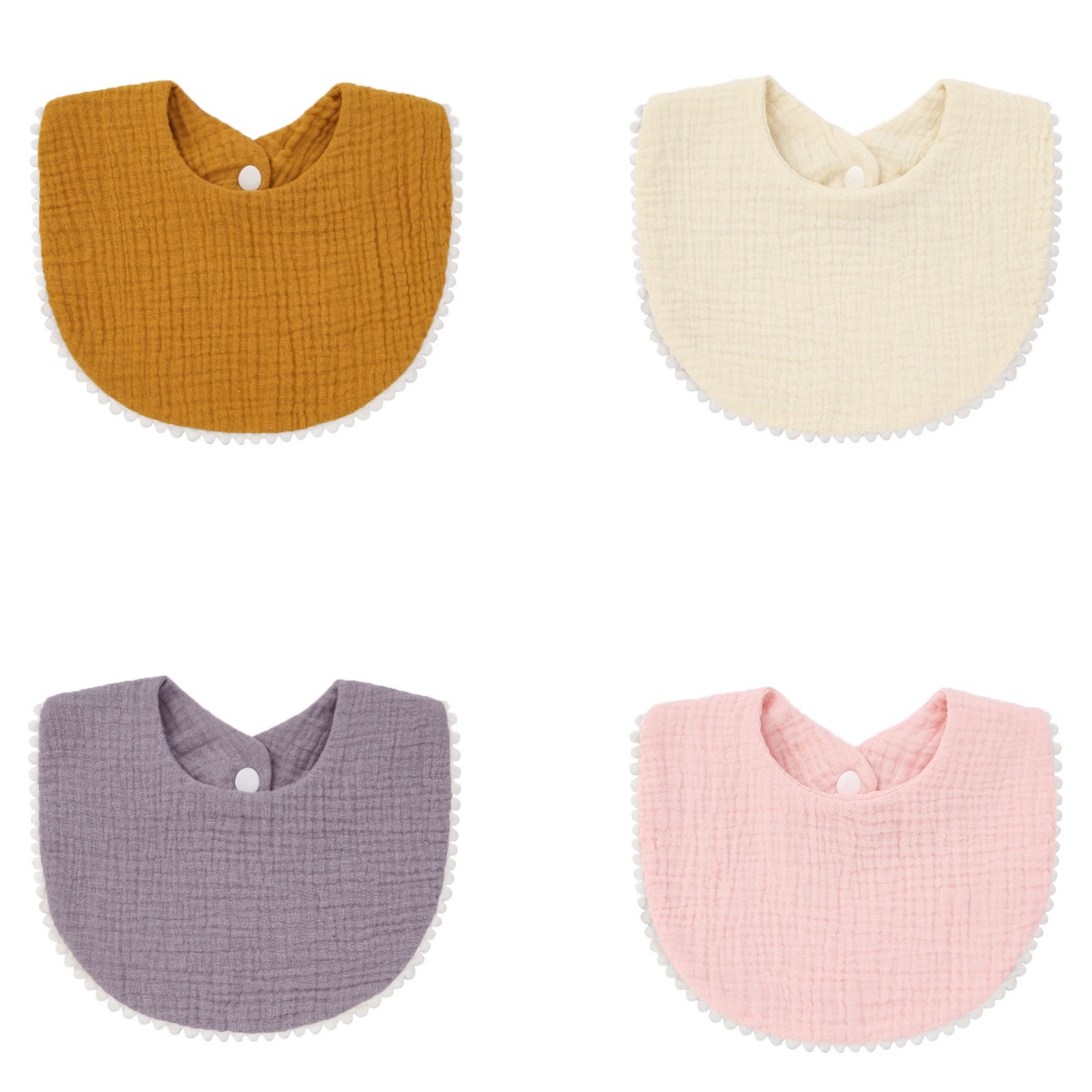 4PCS Baby Saliva Towel Ruffle  - огляд і ціна Baby Clothing Fabric