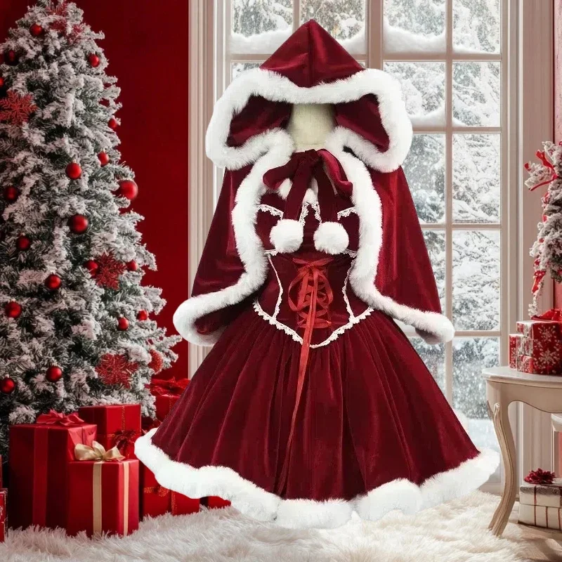 New Year Red Dress Cloak Cospl - огляд і ціна Baby Clothing Sizes
