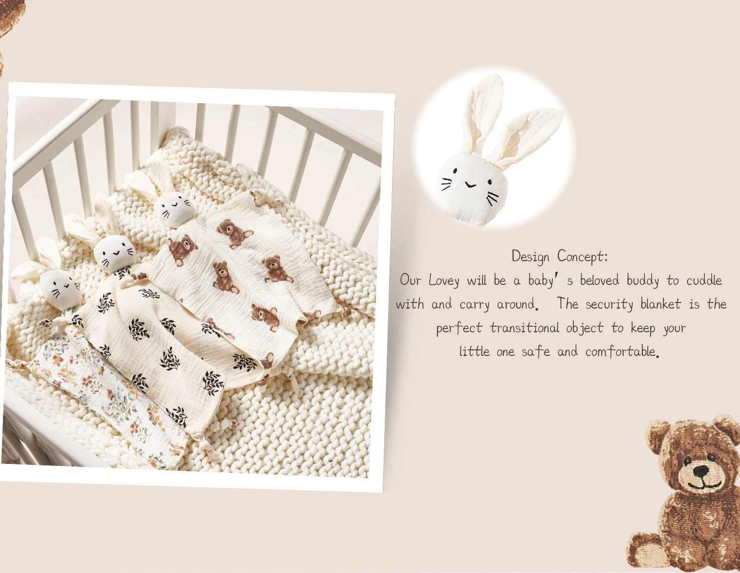 Baby Soothing Towel: Soft Rabb - огляд і ціна Baby Clothing Fabric